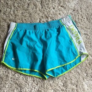 DePaul Nike Aqua and Lime Green Pacer Running Shorts